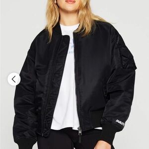 Fabletics Black Bomber Jacket
